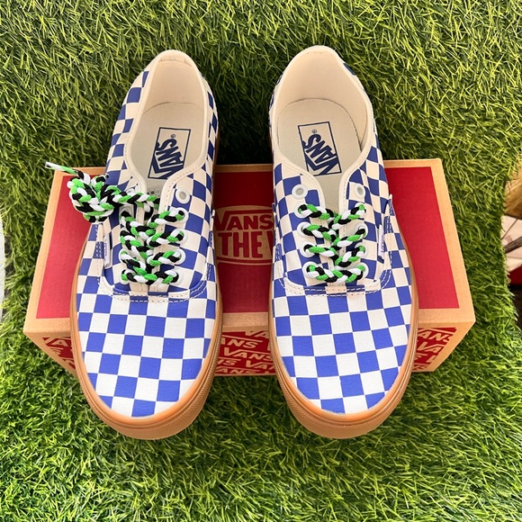 VANS CHECKERBOARD AUTHENTIC blue/whate - Picture 6 of 10
